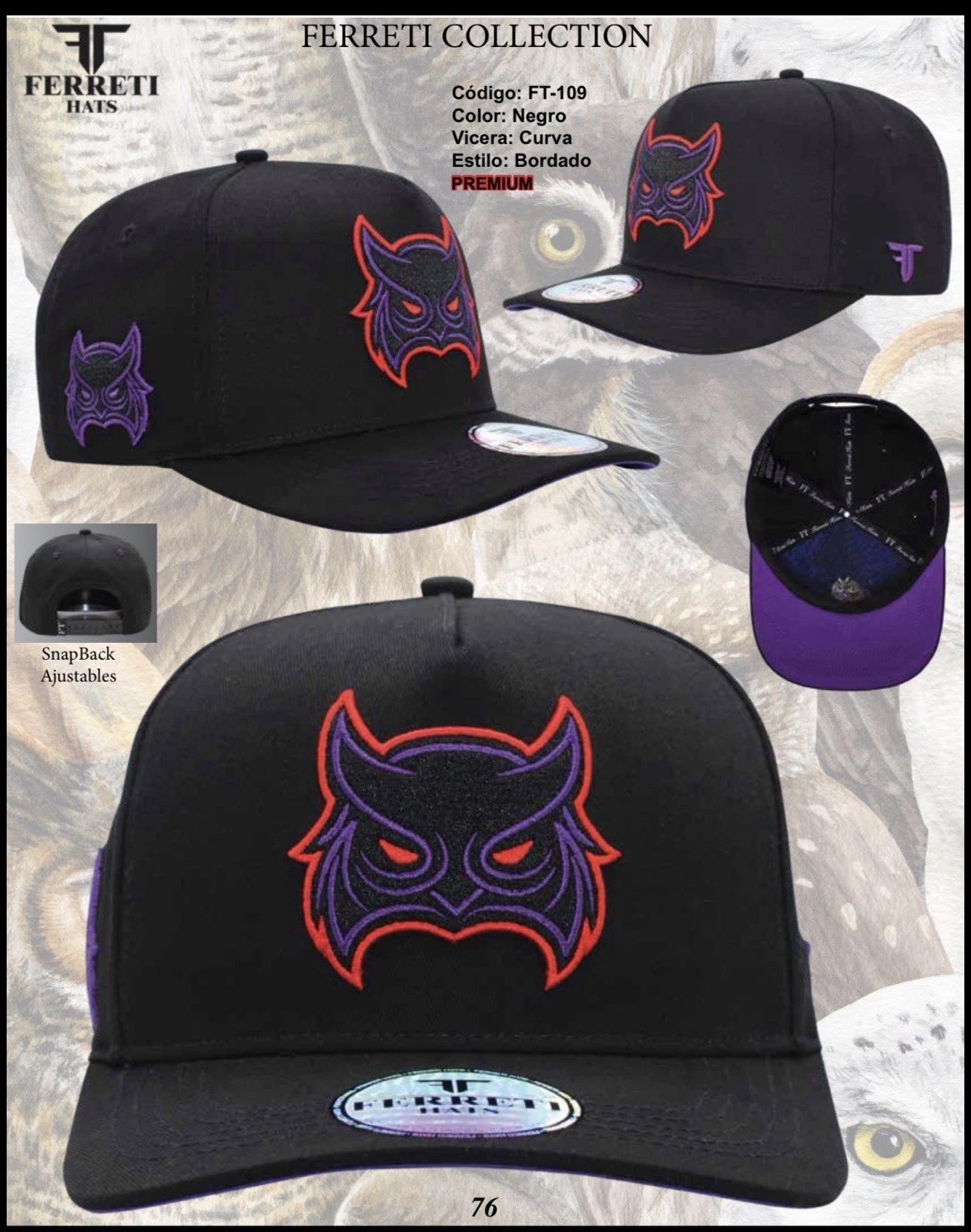 SOMBREROS FERRETI PREMIUM FT109 EL BÚHO