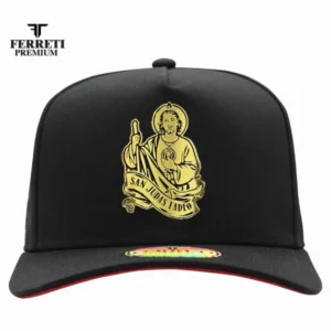 Ferreti Snapback Adjustable Hat San Judas Tadeo Black Red Men One Size