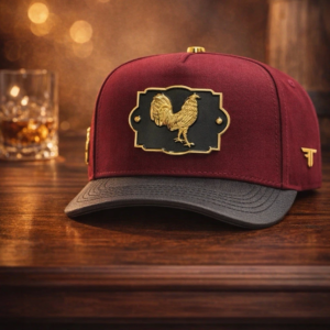 Ferreti Hats Snapback Adjustable Hat Burgundy Rooster Men One Size